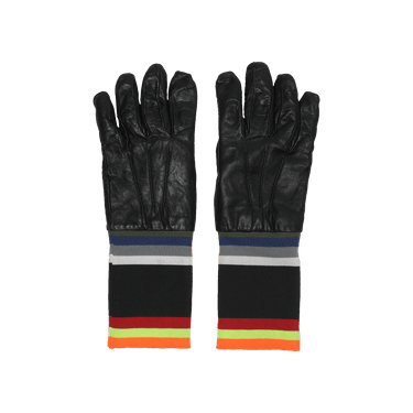 Buy Raf Simons x Sterling Ruby Striped Leather Gloves 'Black