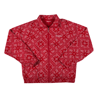 Buy Supreme Bandana Track Jacket 'Red' - SS18J64 RED | GOAT