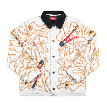 Buy Supreme Chains Quilted Jacket 'White' - FW20J57 WHITE | GOAT