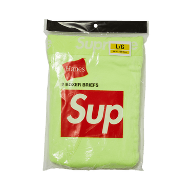 Buy Supreme x Hanes Boxer Briefs (2 Pack) 'Fluorescent