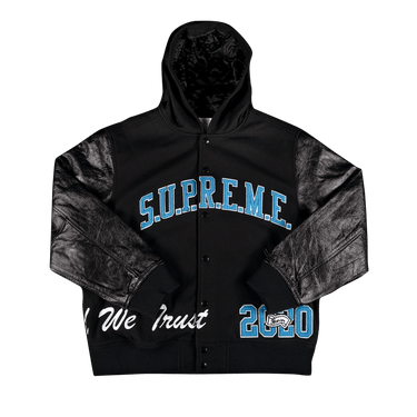 Buy Supreme King Hooded Varsity Jacket 'Black' - FW20J78 BLACK | GOAT