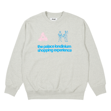 Buy Palace Shopping Experience Crew 'Grey Marl' - P22ES200 | GOAT