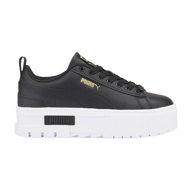 Puma Mayze Leather Jr 'Black Team Gold'