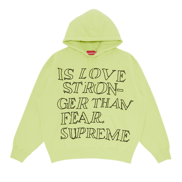 Buy Supreme Stronger Than Fear Hooded Sweatshirt 'Lime' - SS23SW25