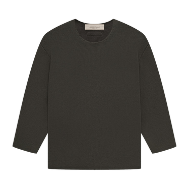 Fear of God Essentials Kids Rawneck Knit Sweater 'Off Black'