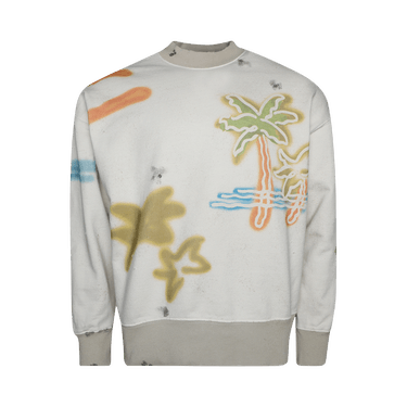PALM ANGELS フォトクラフ フリント トロッフショルタ フティ Buy Palm Angels Neon Palm Crew Sweatshirt 'Off White
