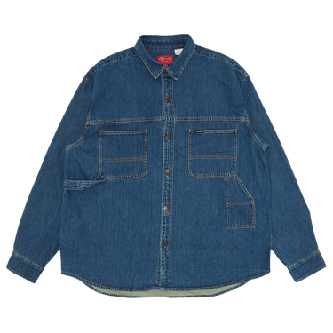 トップス Supreme Denim Painter Shirt Washed Blue Buy Supreme Loose Fit Short-Sleeve Denim Painter Shirt