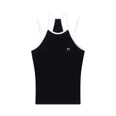 Buy Marine Serre Organic Tennis Court Top 'Black' - T353SS23W 00
