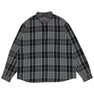 Buy Supreme Pullover Plaid Flannel Shirt 'Black' - SS23S14