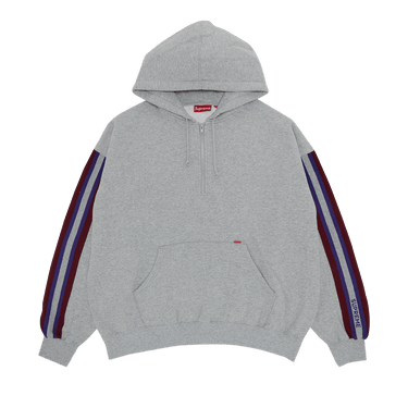 Buy Supreme Half Zip Hooded Sweatshirt 'Heather Grey