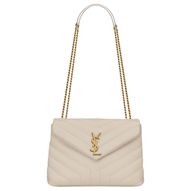 Saint Laurent Small Loulou Matelasse Leather Shoulder Bag 'Blanc Vintage'