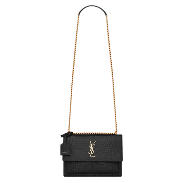 Saint Laurent Sunset Medium Chain Bag 'Black'