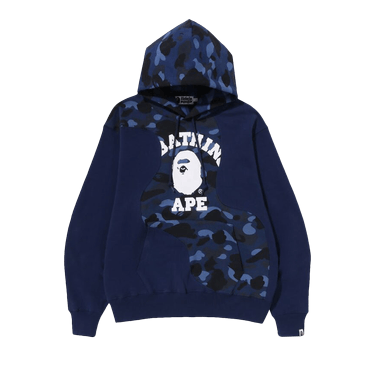 Buy BAPE Color Camo College Cutting Relaxed Fit Hoodie 'Navy