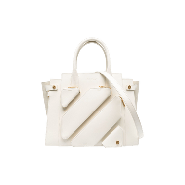 Buy Off-White Large City Leather Tote Bag 'White