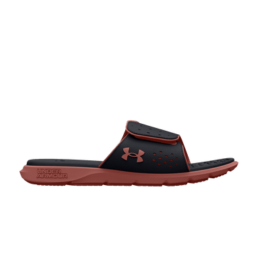 Red and black under armour slides store