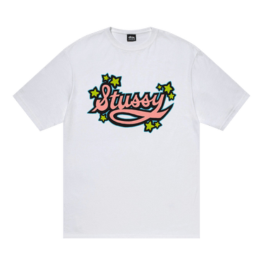 ★23SS★STUSSY STAR SCRIPT TEE Stussy Star Script White Tee | Senikersku