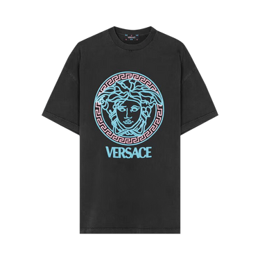 ★Versarce★ ロゴデザイン Tシャツ Buy Versace T-Shirt With Logo Print 'Black/Neon Azur/Neon