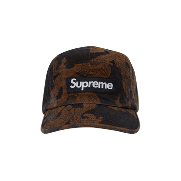 Buy Supreme Flames Jacquard Denim Camp Cap 'Washed Black