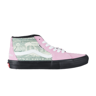 Buy Supreme x Vans Skate Grosso Mid 'Dollar Bill - Pink