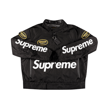 Supreme Vanson Cordura Cotton Jacket 黒 M Supreme Vanson Leathers Cordura Cotton Jacket (SS25) - $568