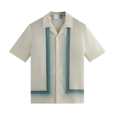 半袖シャツ KITH / Cupro Linen Thompson Camp Collar Shirt/M//WHT/KHM031098 Buy Kith Cupro Linen Thompson Camp Collar Shirt 'Waffle