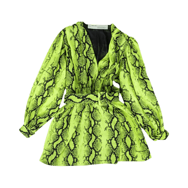 neon green snakeskin dress Buy Off-White Snake V Arrow Belt 'Neon Green' - OWDB134S19D600456210 lace a-line