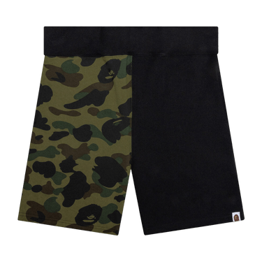 BAPE 1st Camo Back Shark Sweatshorts 'Black/Green'