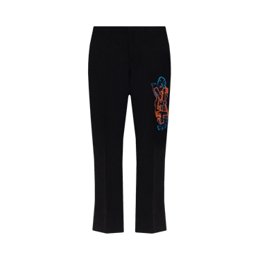 Off-White Graf Coupe Slim Pant 'Black/Fluorescent Orange'