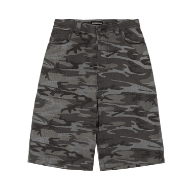 Buy Balenciaga Washed Camo Skater Shorts 'Black
