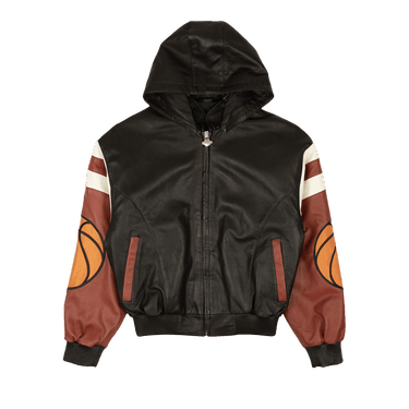 Leather basketball jacket 2025