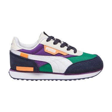 Puma Future Rider Play On Little Kid 'Archive Green Purple Pop'