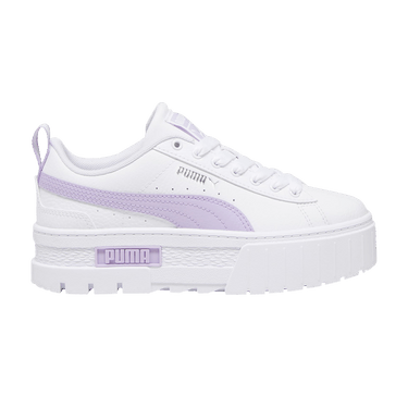 Puma Mayze Leather Big Kid 'White Vivid Violet'