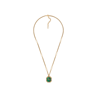 【DIOR】 TEARS PENDANT NECKLACE/ゴールド/マラカイト/メンズ Buy Dior x Denim Tears Pendant Necklace 'Gold/Malachite