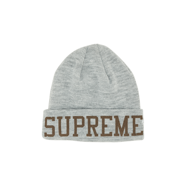 Buy Supreme x New Era Varsity Beanie 'Heather Grey' - FW23BN37