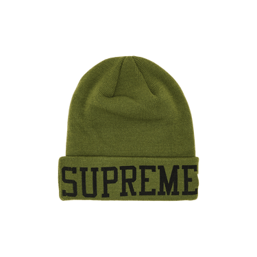 Buy Supreme x New Era Varsity Beanie 'Olive' - FW23BN37 OLIVE | GOAT