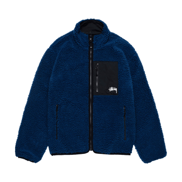Buy Stussy Sherpa Reversible Jacket 'Weathered Blue