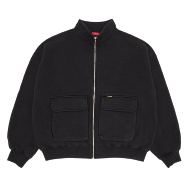 Supreme Cargo Pocket Zip Up Sweatshirt 'Black'