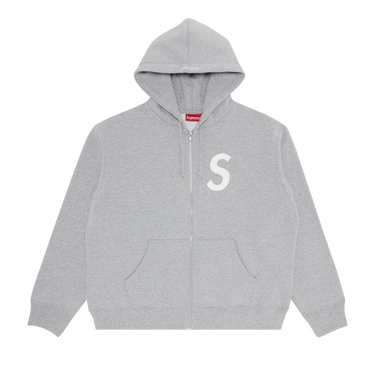 Supreme s sales logo hoodie grey
