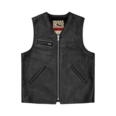 Corteiz Skydive Leather Vest 'Black'
