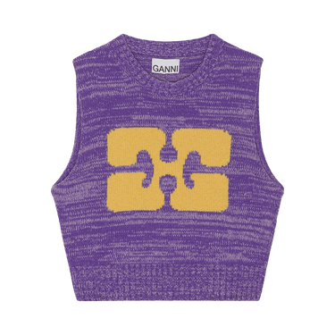【GANNI】graphic cropped vest【美品】 Buy GANNI Graphic Cropped Vest 'Purple' - K1953 PURP | GOAT CA