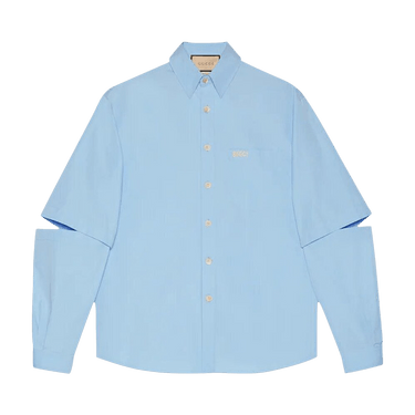 shibawan様 Buy Gucci Embroidery Poplin Shirt 'Sky Blue' - 742715 ZANU5