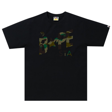 BAPE ABC Camo Sta Logo Tee 'Black/Green'