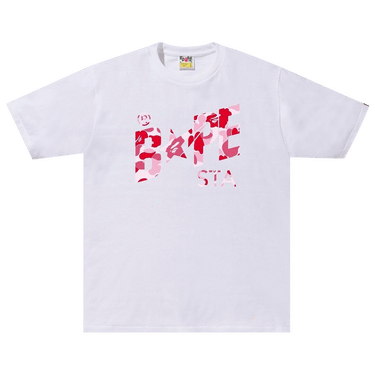 BAPE ABC Camo Sta Logo Tee 'White/Pink'