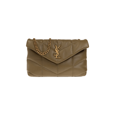 Saint Laurent Puffer Toy Bag In Quilted 'Hazel Green'