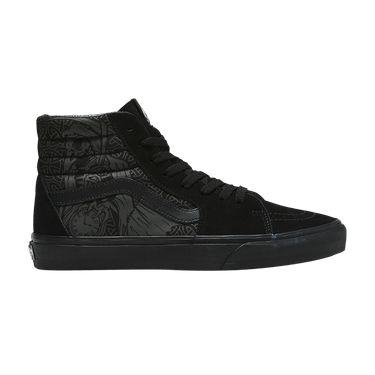 Vans Sk8-Hi Shoes (Raven Skull Black/Black) - 11.5 Men/13.0 Women