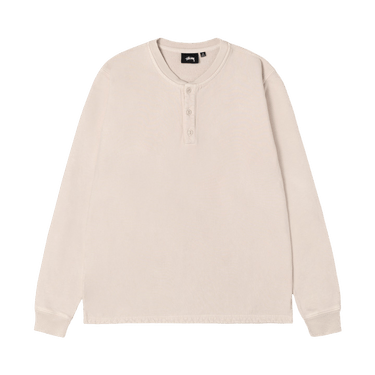 トップス stussy OPEN HEM HENLEY FLEECE Buy Stussy Open Hem Henley Fleece 'Natural' - 118522 NATU | GOAT
