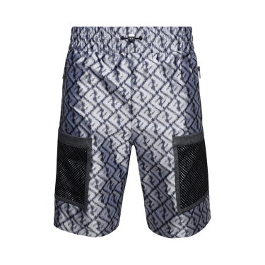 Buy Fendi Embroidered Polyester Bermuda Shorts 'Zucca Blue