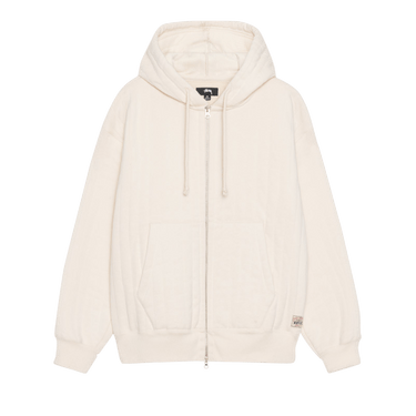 Buy Stussy Vertical Quilted Zip Hoodie 'Ivory' - 118526 IVOR | GOAT
