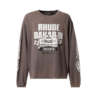 Buy Rhude Dakar 91 Long-Sleeve Tee 'Vintage Grey' - PF23TT02012675