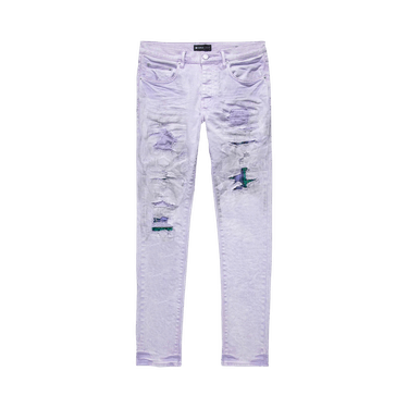 PURPLE BRAND Patch Repair Low Rise Jeans 'White'